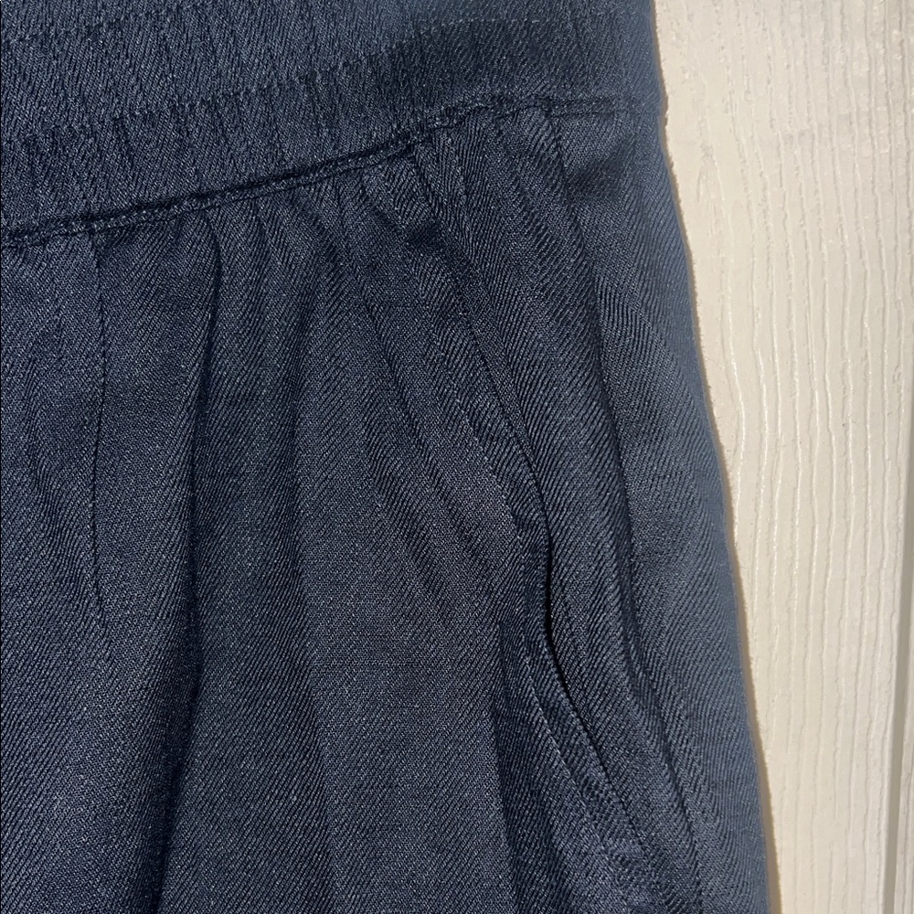 CAbi Navy Wide-Leg Trousers with Tailored Front SZ L - Picture 4 of 5